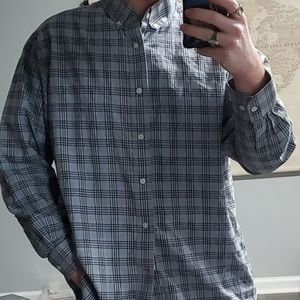Daniel Cremieux Signature Collection blue plad button-down in XL